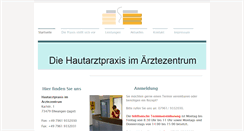 Desktop Screenshot of hautarztpraxis-im-aerztezentrum.de