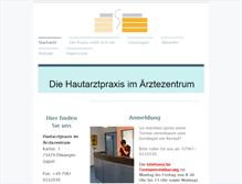 Tablet Screenshot of hautarztpraxis-im-aerztezentrum.de